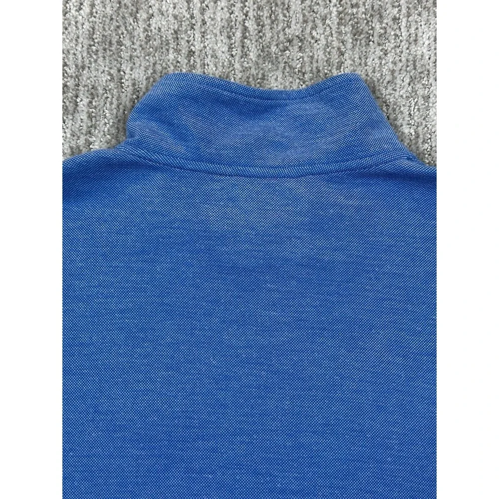L.L Bean Mens Sz XLT Comfort Stretch Blue 1/4 Zip Pullover Long-Sleeve